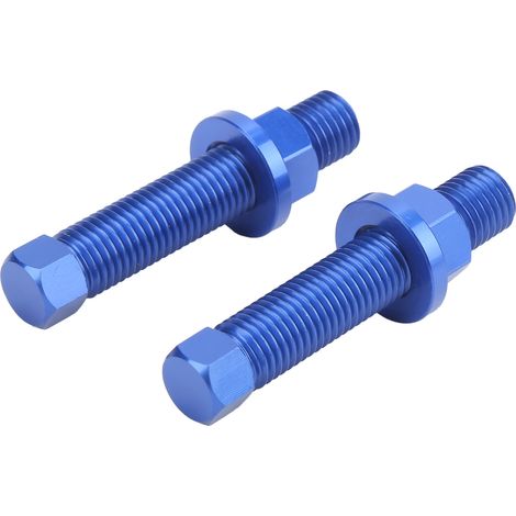 2 boulons de réglage de chaîne 50304040100, accessoire de rechange compatible avec SX, SXF, EXCF, SXS et SMC (bleu). (1/5)
