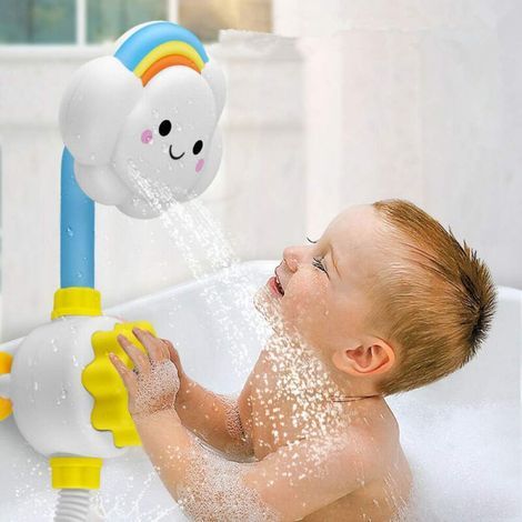 Babybadespielzeug, Wolkenbadespielzeug, Spritzspiel, faltbares Badespielzeug mit Saugnapf (1/5)