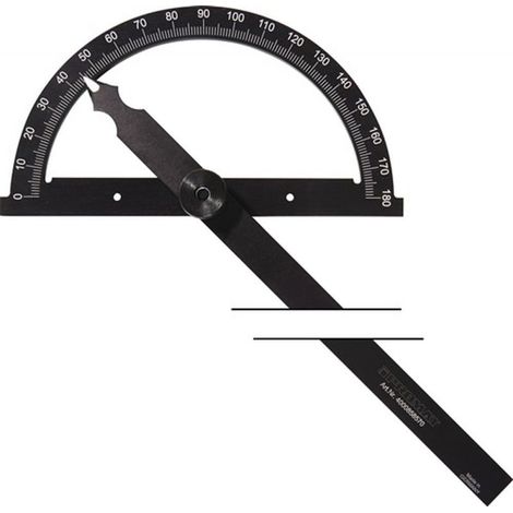 PROMAT Winkelmesser Gradbogen-Ø 300mm Schenkellänge 500 mm mattverchromter Skala (1/4)