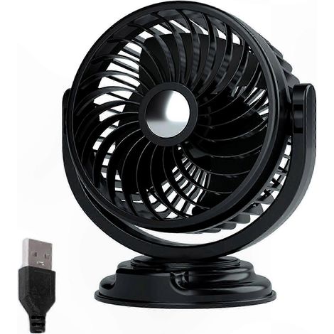 Tragbarer 24-V-Gleichstrom-Autoventilator, Mini-Elektro-360°-Luftkühler für Autos, leistungsstarke Auto-Klimaanlage, Zubehör für Zuhause und Fahrzeug (1/4)