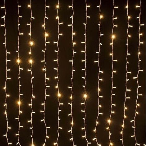 TENDA LUMINOSA BIANCO CALDO A LED NATALE NATALIZIA PER ESTERNO E INTERNO 10MT 1.20MT 640 LED