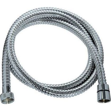 Flexible De Douche - Inox Chromé - 175 Cm - Raccord Universel - Écrou Anti-Torsion - Pression Max 1 Bar - Double Agrafage (1/4)