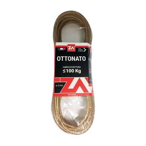 5,0 x CAVETTO ACCIAIO OTTONATO TRASPARENTE