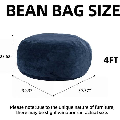 4FT Sitzsack,Sitzsackstuhl, Sofa für Erwachsene,weicher und bequemer Lesestuhl,geeignet für Schlafzimmer, Balkone und andere Orte (1/5)