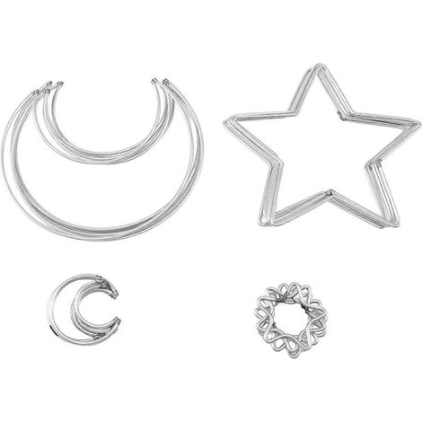 Attrape-rêves Lune Étoile Anneaux métalliques Cercle Macramé pour la fabrication d'attrape-rêves DIY Décoration murale (1/5)