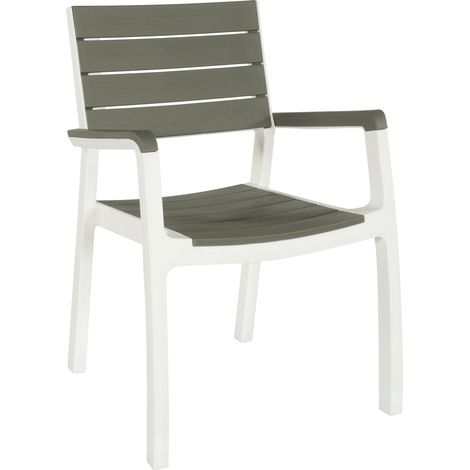 Poltroncina in resina da giardino con doghe effetto legno Keter Harmony