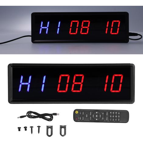Minuteur d'exercice multifonctionnel à LED de 1,5 pouce pour entraînement segmenté en salle de sport (1/5)