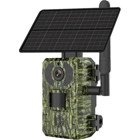 Caméra de Chasse et de Suivi des Animaux Sauvages 4MP 4W, Batterie 7800mAh, étanche, avec détection de Mouvement et Vision Nocturne, 4G (1/5)