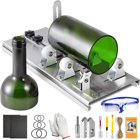 Máquina de corte para el proceso de reciclaje de botellas de vidrio, juego de máquinas de corte (1/5)