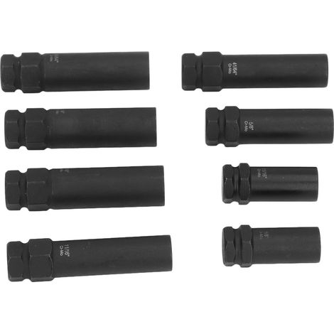 Jeu de 8 douilles pour écrous de roue 16-18 mm acier CrMo paroi fine extracteur antivol (1/5)