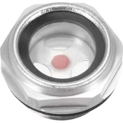 Niveau d'huile liquide jauge voyant d'huile en verre pour compresseur d'air – Raccord fileté mâle 1/2 PT – Alliage aluminium avec joint torique