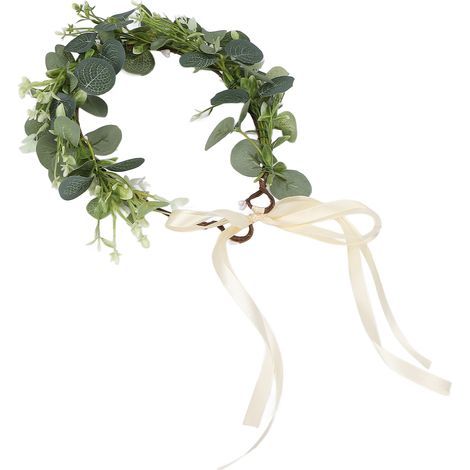 Couronne d'Eucalyptus Artificielle pour Décor de Mariage et Décoration Murale (1/5)