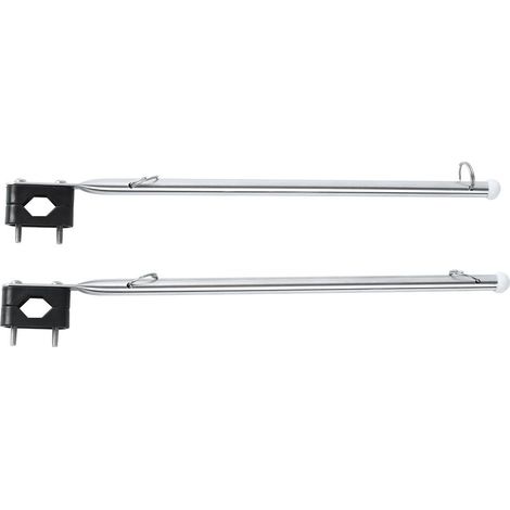 2PCS Mâts Drapeau 38,1 Cm Diamètre, Clips pour Mât de Drapeau de 2,2 Cm à 3,8 Cm de Diamètre pour Bateau Yacht (1/5)