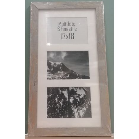CS - MULTIFOTO A 3 FINESTRE GAIA GRIGIO CM 25x50