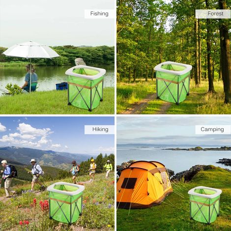Chaise de siège confortable légère de toilette pliante portative extérieure pour le voyage de randonnée de Camping (1/5)
