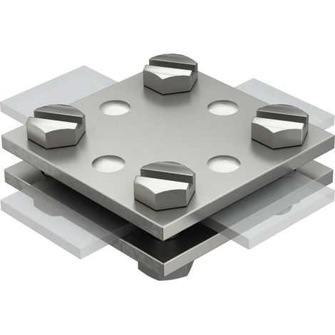 OBO Bettermann Conector cruzado sin placa intermedia 30mm acero inoxidable, inoxidable A4 1.4571, 5314659