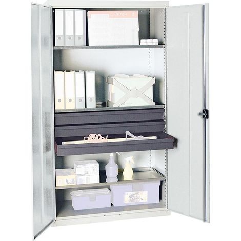 Werkzeug-/Beistellschrank H1800xB1000xT500mm 3Schubl.,3Bd.lichtgrau/lichtgrau (1/5)