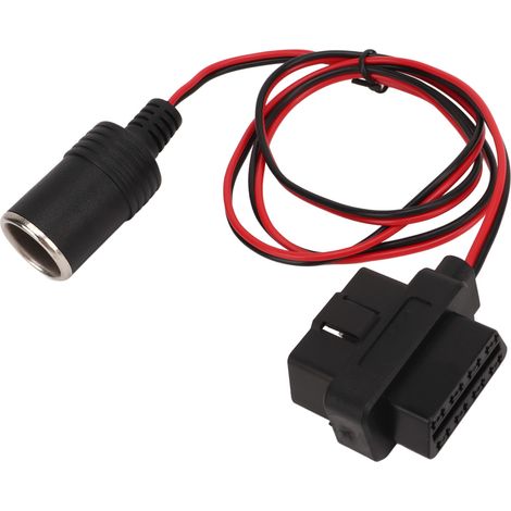 OBD2 Zigarettenanzünder-Adapter, 16-polig, T-Stecker, Netzkabel für Autos mit OBD