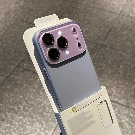 Coque de téléphone en verre pour iPhone (violet clair, compatible iPhone 15), avec protection antichoc.