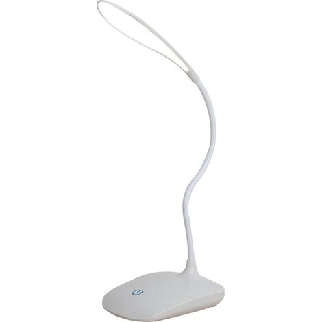 Lámpara de escritorio LED con brazo flexible, control táctil, 3 niveles de brillo, portátil USB, ideal para habitaciones de estudiantes. (1/5)