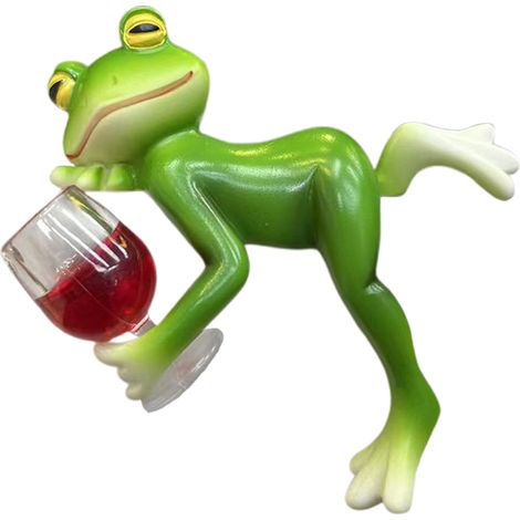 Hängender, froschförmiger Topf für Aquarienrand oder Gartenkübel (5175) – Dekorative Tierfigur