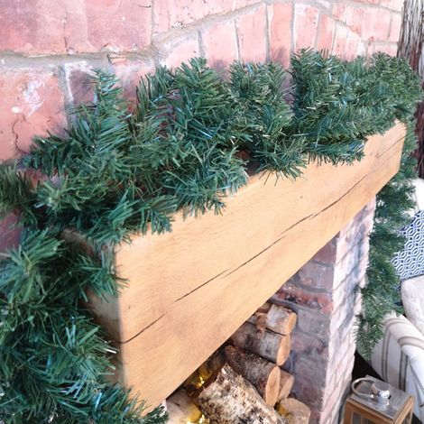 270cm (9ft) x 25cm Plain Green Imperial Pine Christmas Garland Decoration (1/4)