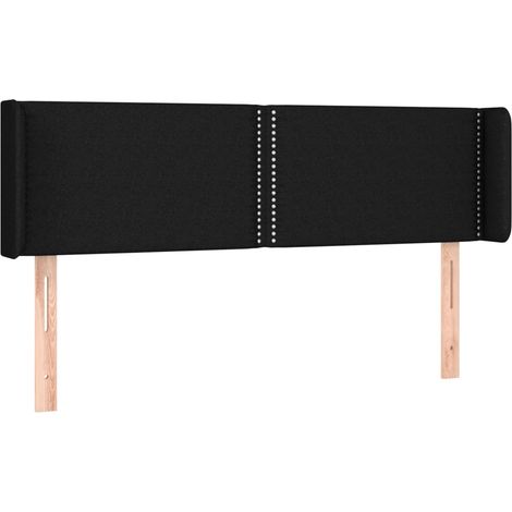Maison Exclusive - Cabecero de tela negro 147x16x78/88 cm (1/5)