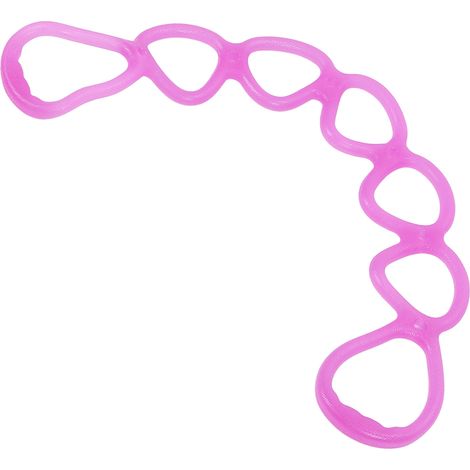 Corde élastique de fitness pour salle de sport à domicile, multifonctionnelle, pour le yoga et le renforcement musculaire, bande de résistance à 7 trous (violette) (1/5)