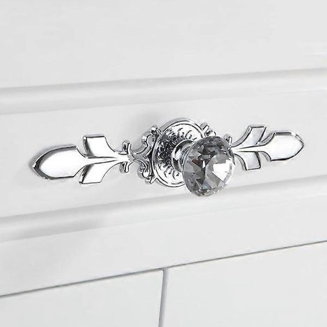 Boutons en cristal pour tiroir, poignée ronde, armoire, penderie, commode