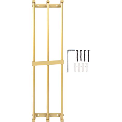 Porte-Serviettes Murale 3 Barres - Alliage D'Aluminium - Pour Serviettes Roulées - Salle De Bain - 1 Pièce (1/5)