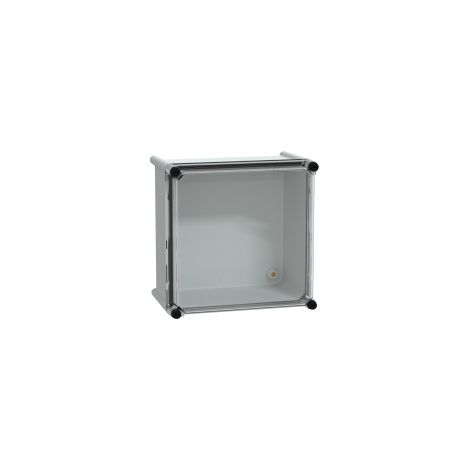 Cassetta PLS, retro in poliestere, coperchio trasparente per PC IP65 27x27x18cm - NSYPLS2727G