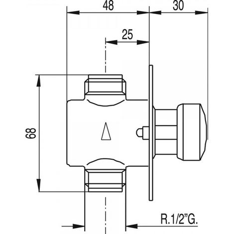 Robinet d’urinoir entrée 1/2” G. Mâle - TRES 01220801 (1/2)