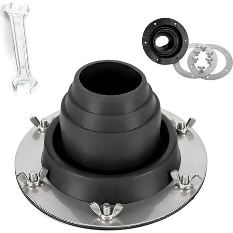 Hot Tent Stove Jack Ofenschlauchhülle für Zelte, aus hitzebeständigem Silikon mit Edelstahlbasis, Dachhülle für Campingkocher (1/5)