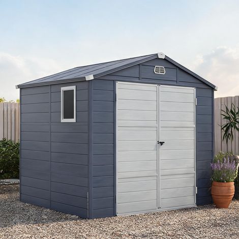 Abri de jardin aluminium 4,1 m³ avec porte verrouillable 240 x (1/5)