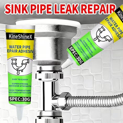 KineShineX Rohrreparaturkleber, ein schnell trocknendes Dichtmittel zur Reparatur von Leckagen in Gusseisenrohrverbindungen. (1/5)