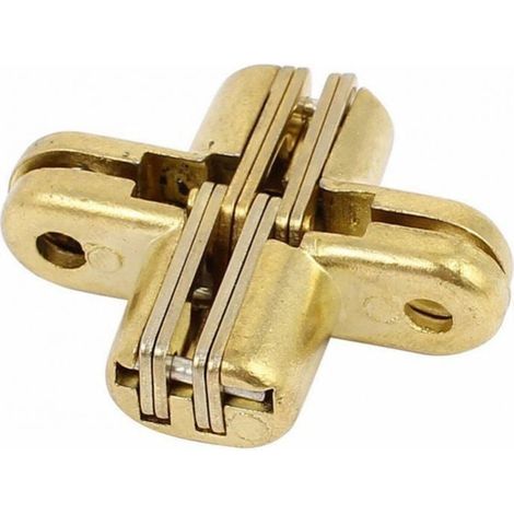 Bisagras, bisagra cruzada invisible para mesas plegables y armarios de madera. (1/4)