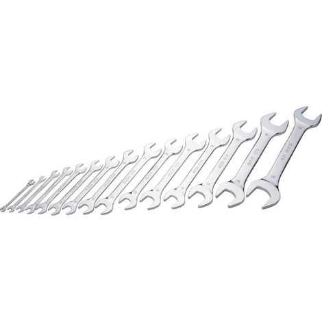 Jeu de clés à fourche 15 pièces en Acier chrome vanadium ( Prix pour 1 )
