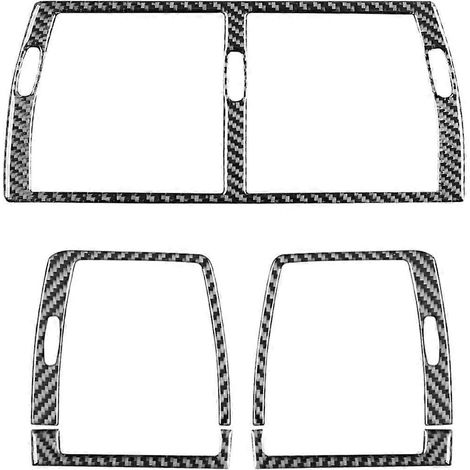 Kit de garniture intérieure en fibre de carbone pour grille d'aération de la console centrale de climatisation de BMW X5 E53 (2000-2006) (1/4)