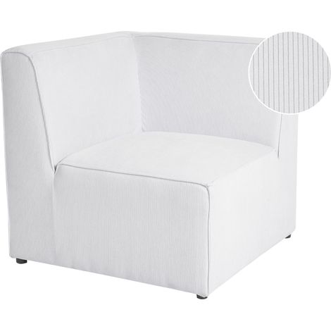Módulo esquinero de pana blanco crema rinconera 1 plaza moderno Lemvig (1/5)