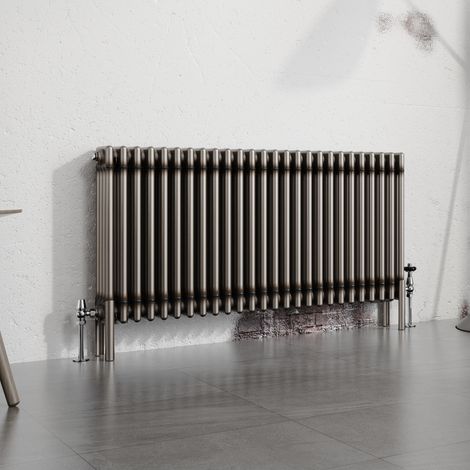 Warmehaus Traditional Radiator Raw Metal 600x1190mm Four Column (1/5)