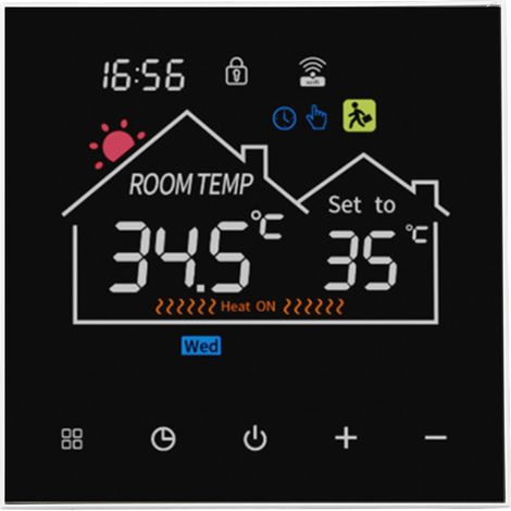 Thermostat de chaudière - WiFi Tuya - écran tactile couleur - programmable - économies d'énergie - installation facile (1/5)