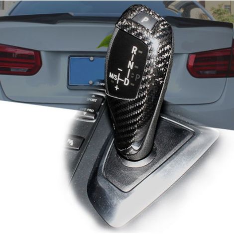 Two carbon fiber handlebar control panel stickers for BMW series 12345 F20 F30 F31 F34. (1/5)