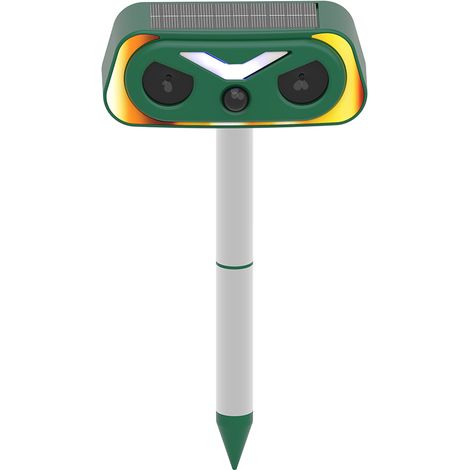 novel, waterproof, variable-frequency ultrasonic bird repellent for outdoor use with flashing red and white flames a solar-powered rodent repellent with infrared sensor.--DTEKGAZ