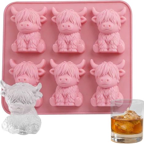 à glaçons vache des Highlands en silicone réutilisable (1/5)