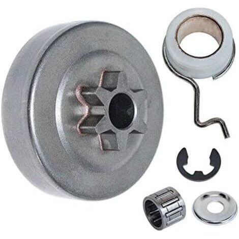 Kit de Tambour d'embrayage à pignon 3/8" - 6T pour tronçonneuse Stihl MS171 MS181 MS211 Pièces de Rechange pour tronçonneuse avec Clip de roulement à Cage d'aiguille, engrenage à vis sans fin (1/5)