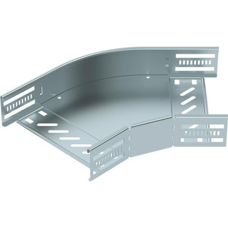OBO Bettermann Bogen 45° für Kabelrinne, horizontal 60x200 Stahl bandverzinkt, 6036104