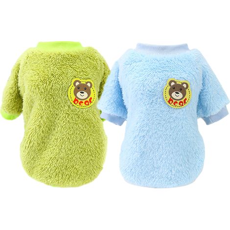 2 pulls pour animaux de compagnie, polaire, hiver, chiots et chatons, S à XL (1/5)