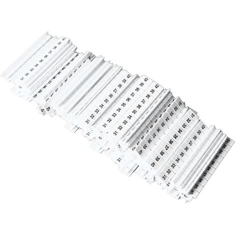 100 blocs d'étiquettes de marquage pour bornes, en nylon résistant à la chaleur ZB6 31‑40 (1/5)