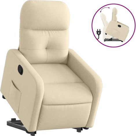 Maison Exclusive - Relaxsessel mit Aufstehhilfe Creme Stoff