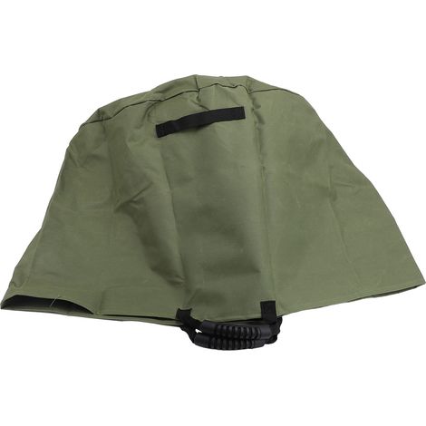 Sac de rangement pour feuilles mortes, avec poignées en caoutchouc, cadre élastique en PVC, déchets de jardin robustes, haute capacité de 33 gallons, vert (1/5)